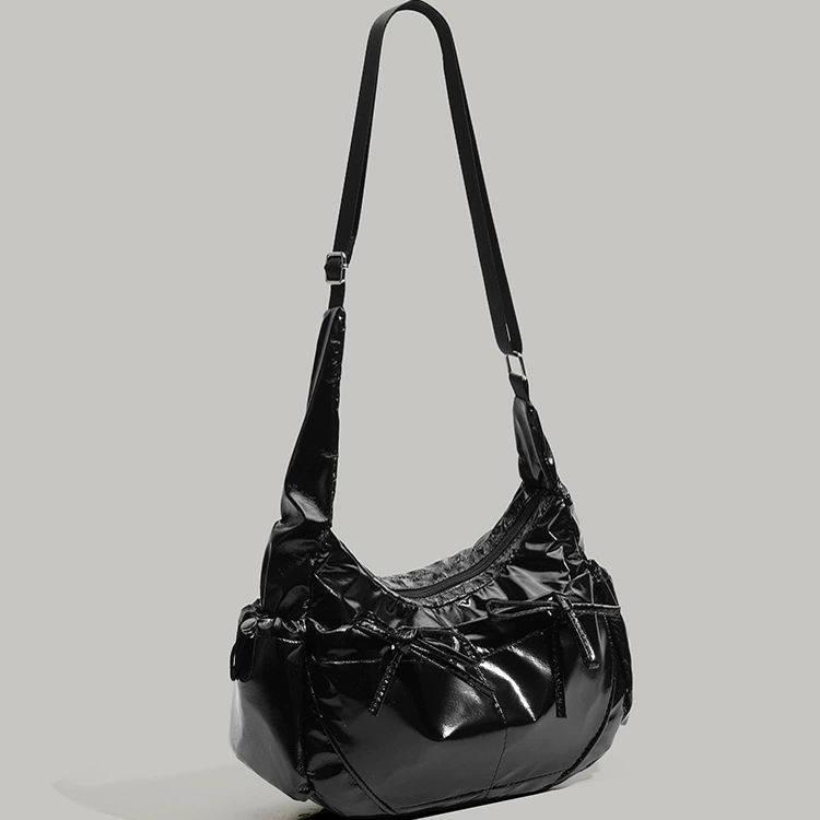2025 New Dumpling Bag Large Capacity Commuter Texture Single Shoulder Crossbody Bag Fashion Versatile Sweet Cool Spicy Girl Tote Bag