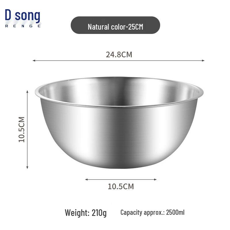 Renge 5-Piece Extra Thick Stainless Steel Mixing Bowl Set with Measurement Marks