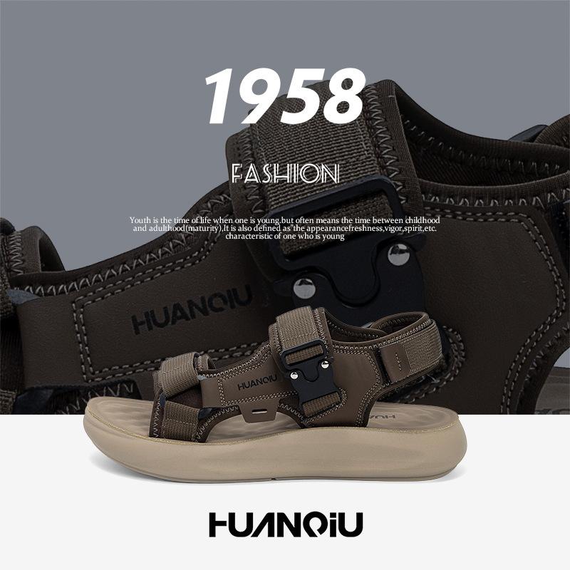 Global casual sandals men's ZHQ-JY019 summer wear light beach shoes trendy open-toed soft-soled cool slippers