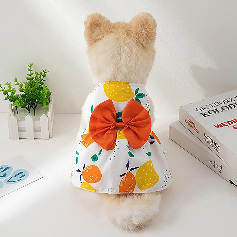 Hond Strik Bloemig Jurkje Schattig Zomer Ultra Dun Bloemige Fragmenten Patroon Teddy Bichon Hond Jurkje Zomer Huisdier Kleding Kat Kleding