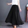Women's Wide-Leg Chiffon Pants: Flowy, Elastic Waist, Long Cropped Skirt-Pants