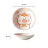 Animal Party Ceramic Rice Bowl Set