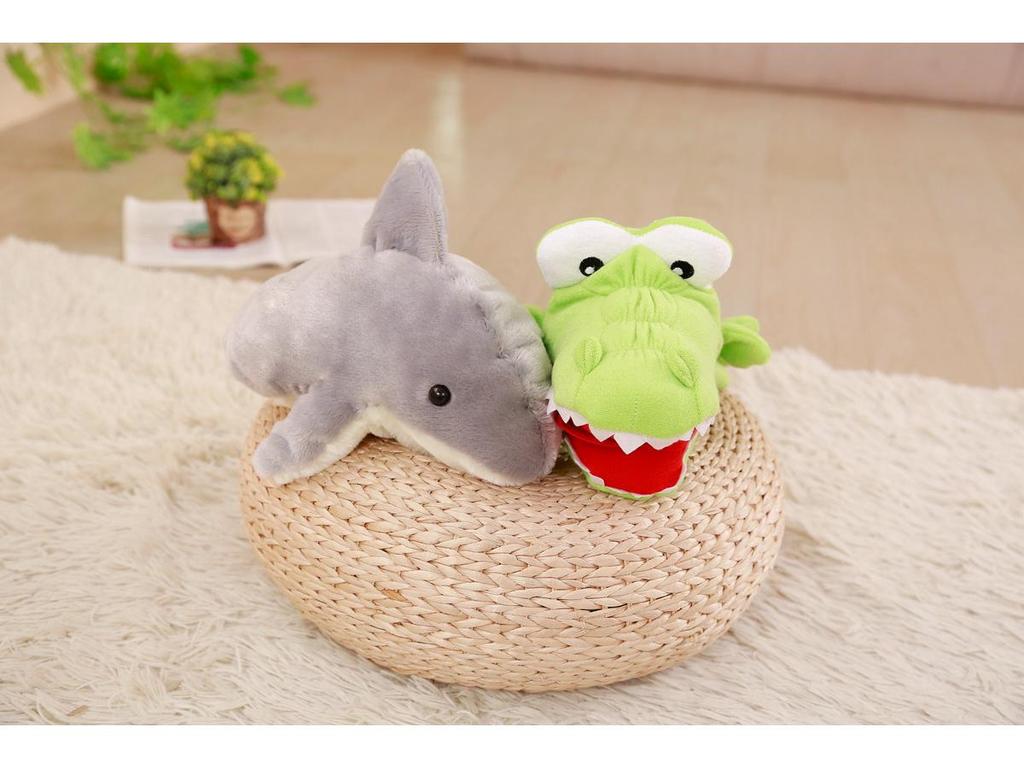 Plush Shark Hand Puppet Toy - Movable Mouth for Infants and Babies