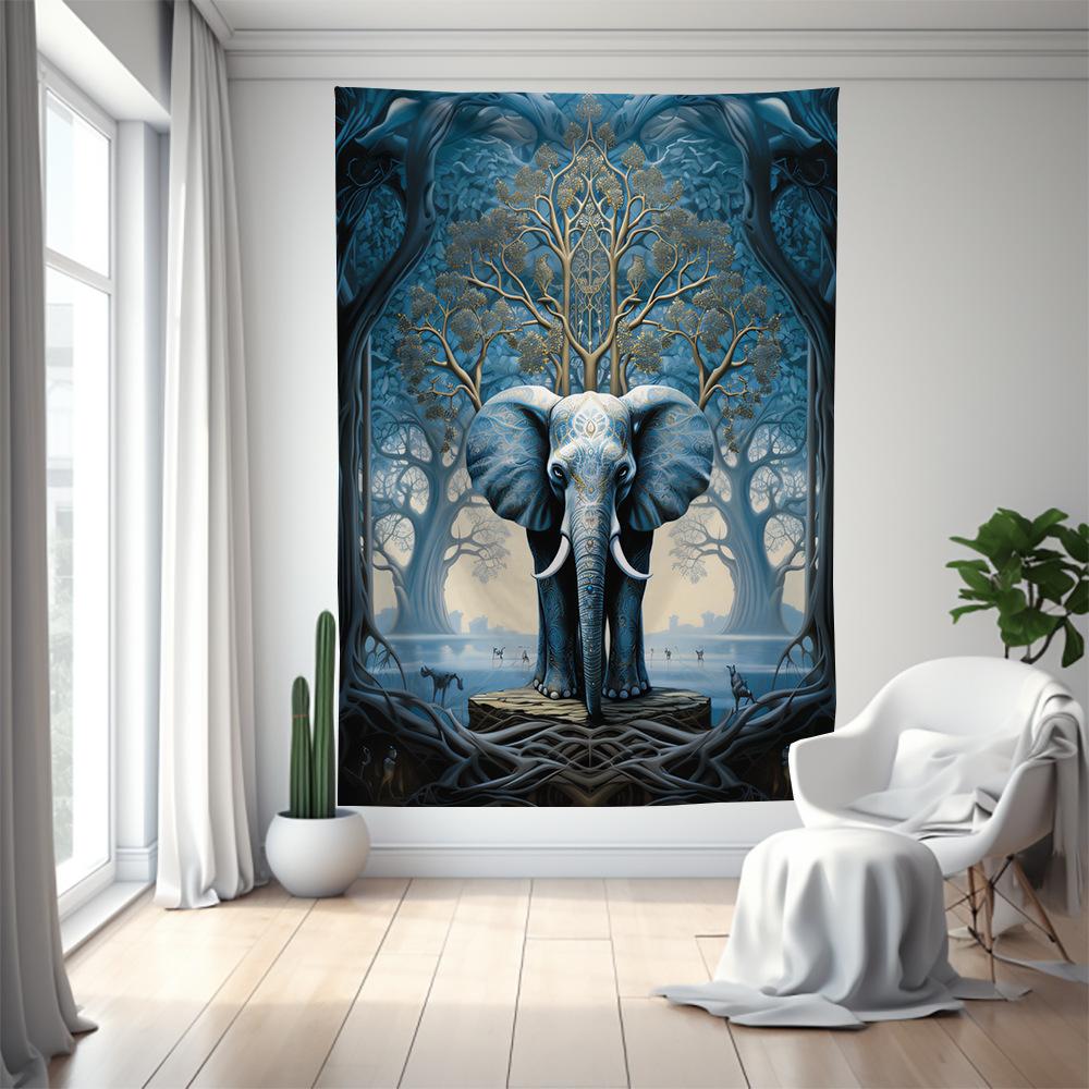 Elephant series room wall tapestries animal tapestries planet tapestry background fabric bedside wall tapestry carpet