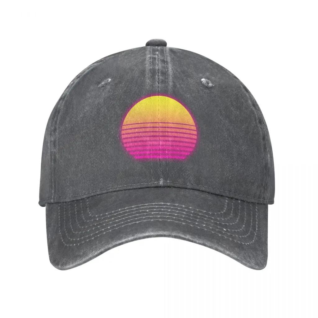 Retrowave Sun Icon of Synthwave Baseball Cap Vintage Fashion Women'S Hat 2024 Men'S