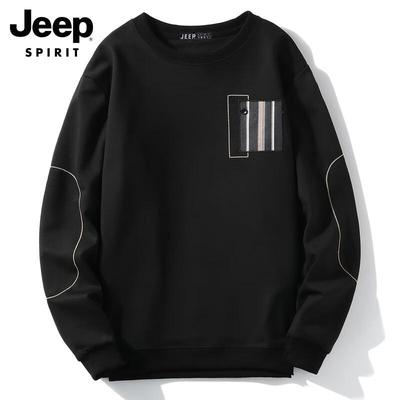 JEEP SPIRIT Men's Casual Crewneck Long Sleeve Top
