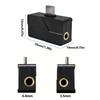 Double Port 3.5mm And 4.4mm Headphone Adapter Type C Connector Supports 384kHz 32Bit HiFi Auditory Output