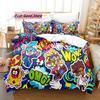 Game Ninjala Beding Set Single Twin Ful Quen King-Sized Dimensionsd Dimensions Bed Linen Set Aldult Kid Bedrom Duvetcover Sets 3D Print Young