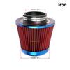 76MM 3" Gekleurd Blauw Roestvrij Staal Gaas Kegel Power Intake Hoge Doorstroming Koudeluchtfilter Luchtinlaatfilter Inductie Kit OFI074