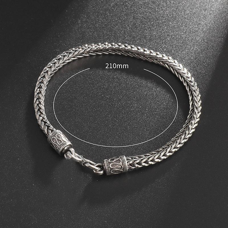 Stainless Steel Bracelet Chain Retro Men And Women Luxury Wedding Jewelry Engagement Fashion Party Gifts