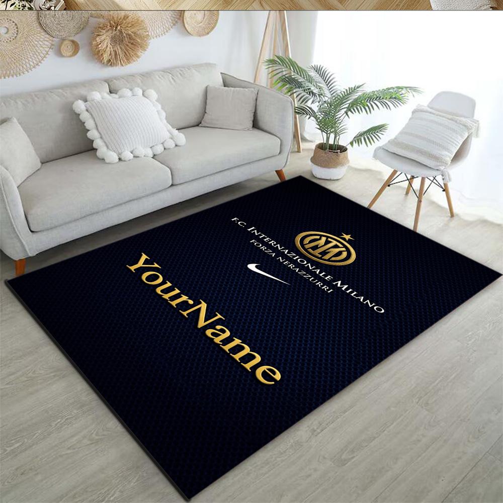 Inter Milan Customized Name Floor Rug Office Rug Perfect for Hallway Playrooms Foyer Decorate room Antislip Carpet Decorate Offices