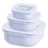 Cookware Sets 500ml 1L 1500ml 3-Piece Bento Box with Lid Plastic Heatable Bpa Free