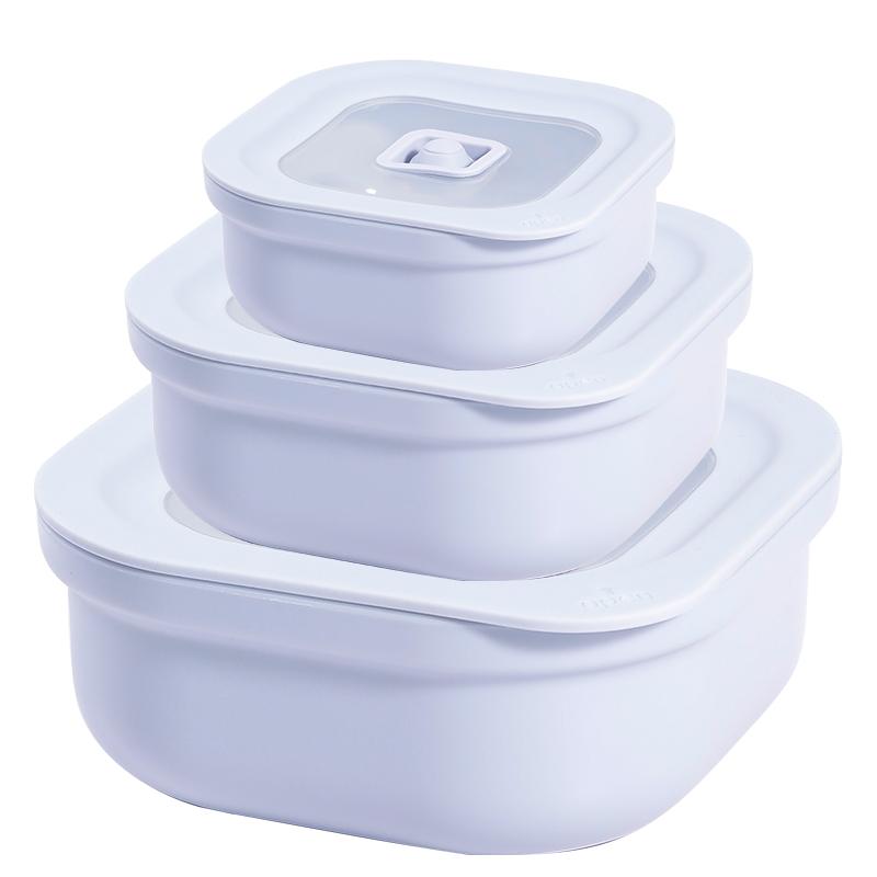 Cookware Sets 500ml 1L 1500ml 3-Piece Bento Box with Lid Plastic Heatable Bpa Free