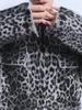 Rose beauty A Women's Leopard Pattern Turn-Down Collar Long Sleeve Casual Cardigan,Autumn&Winter