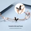 Butterfly 925 Silver Bracelet for Women - 18k Rose Gold, Niche Design, Ideal Student Gift for Christmas or Valentine's Day.