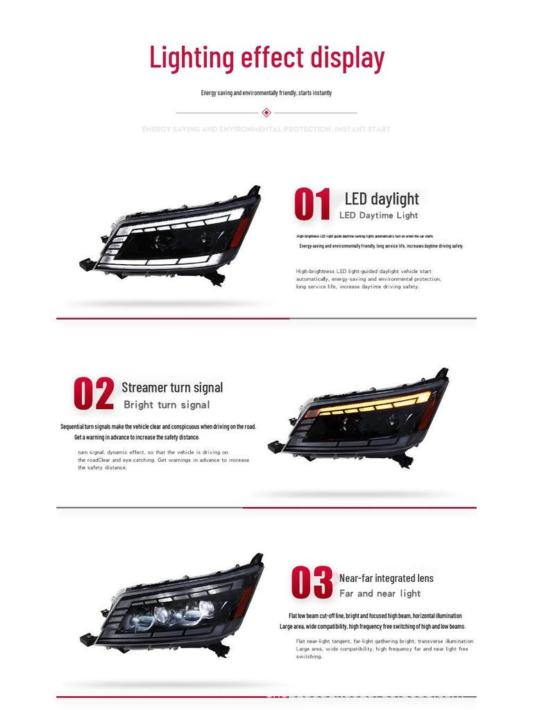 Toyota Hiace 300 Series (2019-2025) LED Headlight Assembly with DRL & Sequential Turn Signal