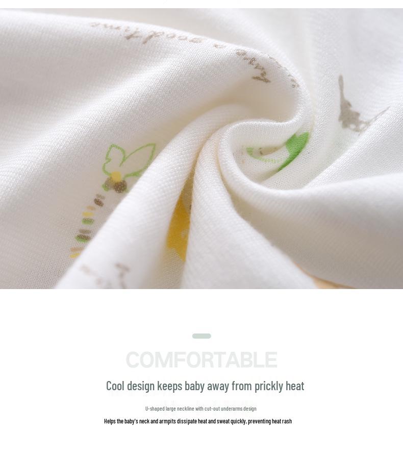 2-Piece Newborn Modal Half-Sleeve Anti-Spill Vest Set for Outdoors