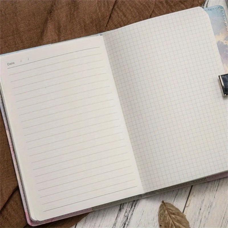 1 PZ Quaderno Codice A5 con Lucchetto Diario Quaderno Ispessito con Lucchetto a Codice Rivista Blocco Note Studente Forniture per Ufficio Scuola