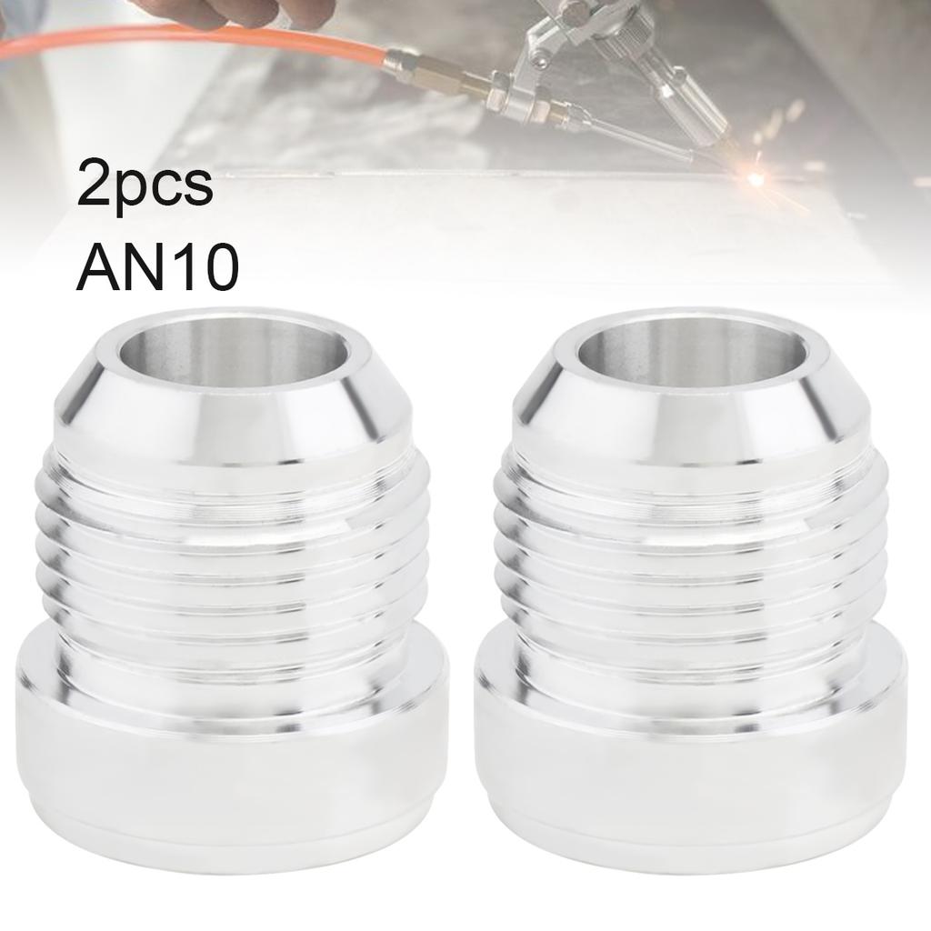 2 Stück Aluminiumlegierung 12AN Male Schweißanschluss-Fittings 12AN Male Bördel-Schweißbar Kraftstofftank-Fitting-Adapter-Stecker