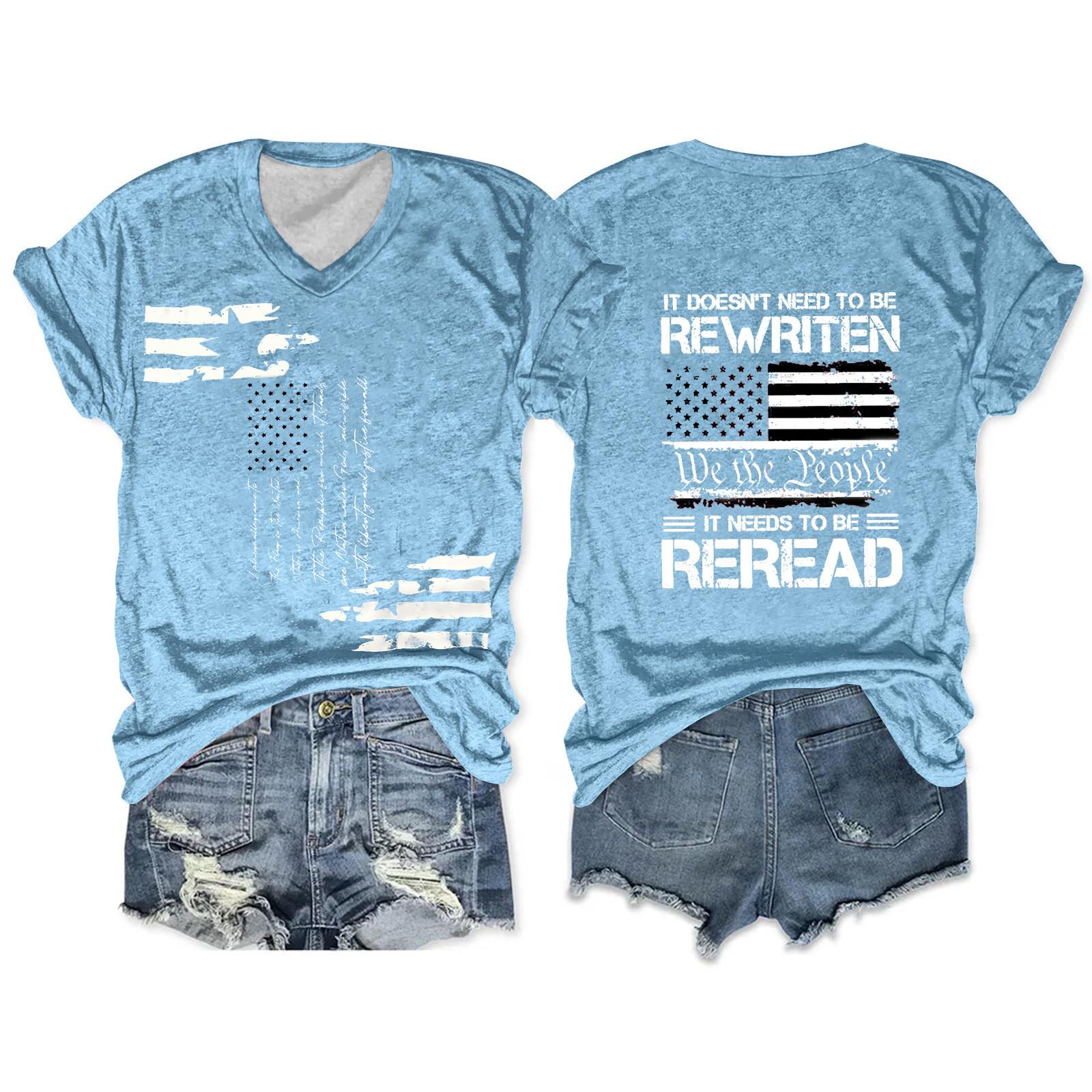 

Женская футболка, повседневный свободный пуловер с v-образным вырезом и короткими рукавами с принтом XL