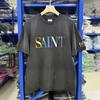 Washed SAINT S/S Vintage T Shirt Men Women High Quality Tee Tops T-Shirt T260727