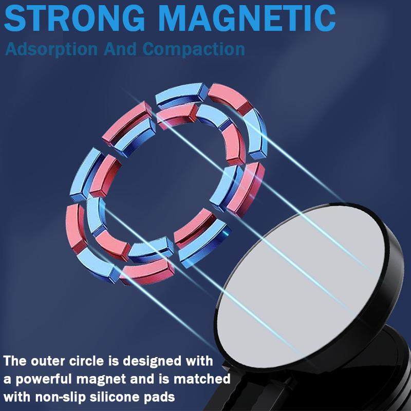 Suction Cup Magnetic Mobile Phone Holder Lazy Multifunctional Retractable Folding Portable Magnetic Mobile Mount For All Phone