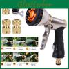 Handheld 9 Nozzle Hose Adjustable Patterns Hose Spray Nozzle Heavy Duty Slip Resistant Water Sprayer For Cleaning