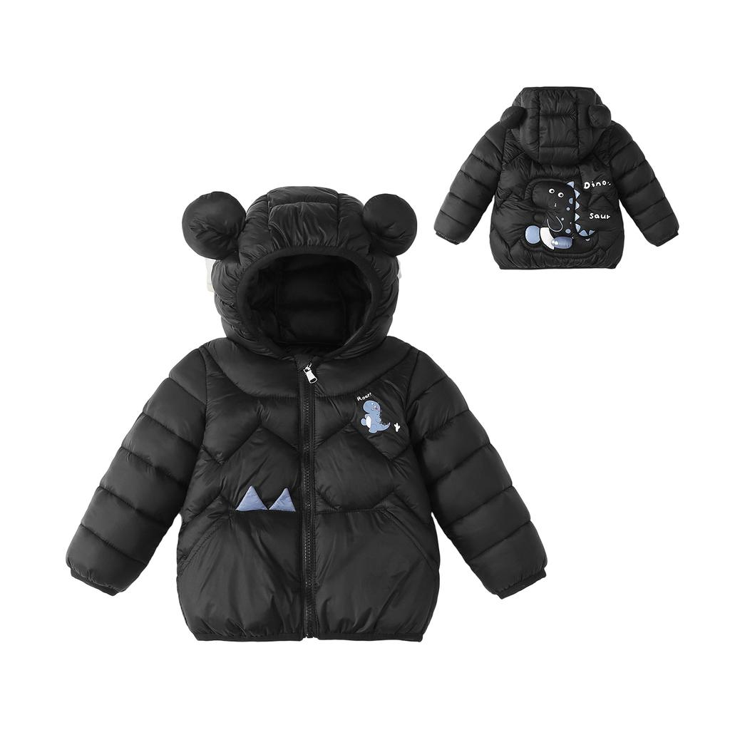 Kids Hooded Down Jacket Long Sleeve Coat for Toddler Boys and Girls