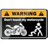 Motorcycle Warning Sticker - "DO NOT TOUCH" Universal Anti-Theft Fuel Tank Decal