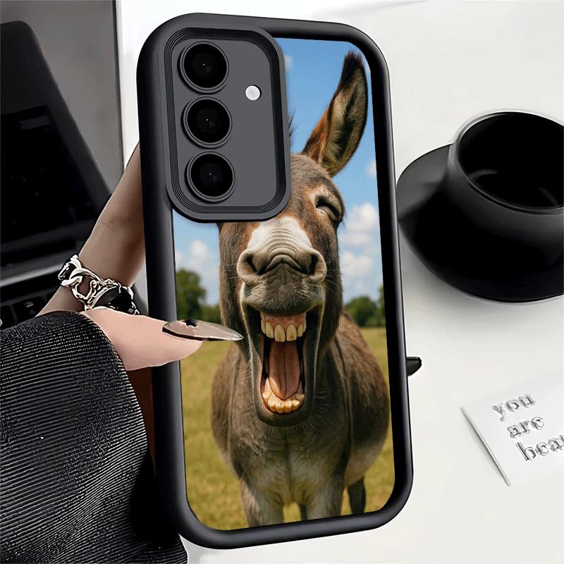 Phone Case for Samsung Galaxy S26 S25 Ultra S24 FE Funny Donkey Animal Shell S23 Plus S22 + S21 S20 5G Soft Silicone Funda