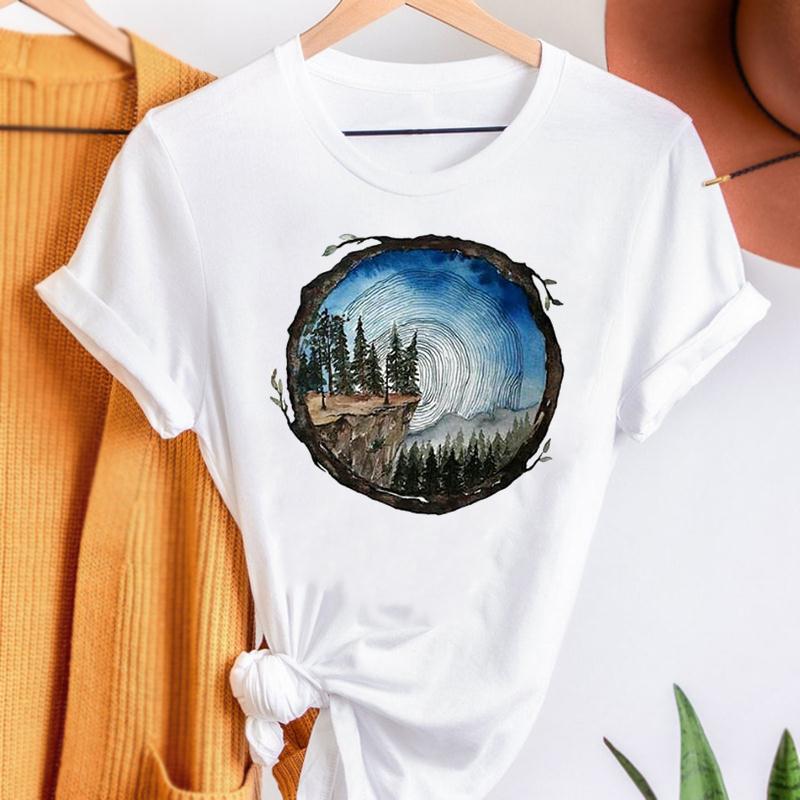 Purple Romance Dandelion Printed T-Shirts Women T Shirt Summer Graphic Tee Shirt Harajuku Top T Shirts For Women Loose Base