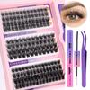 Diy Single Tuft False Eyelashes Natural Dense Mixed Segmented 10-16M Eyelashes