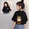 Cartoon Monster Elf Labubu Kids Adult Letter Printed T-shirt Summer Casual Women's Tees Top Girl and Boy Short Sleeve Clothing
