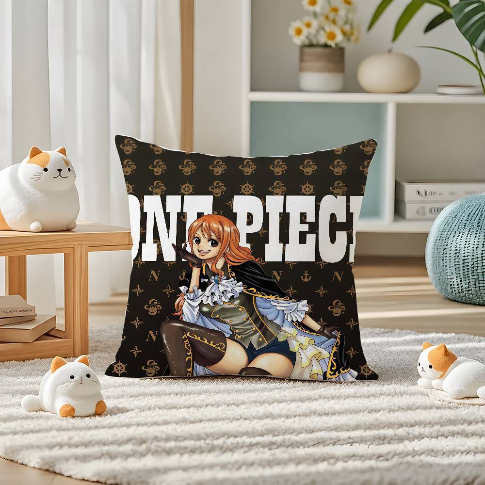 One Piece Vinsmoke Sanji Anime Plush Pillow Cover Soft Short Plush Cushion Cover For Sofa Bedroom Home Decor Gift Decoration