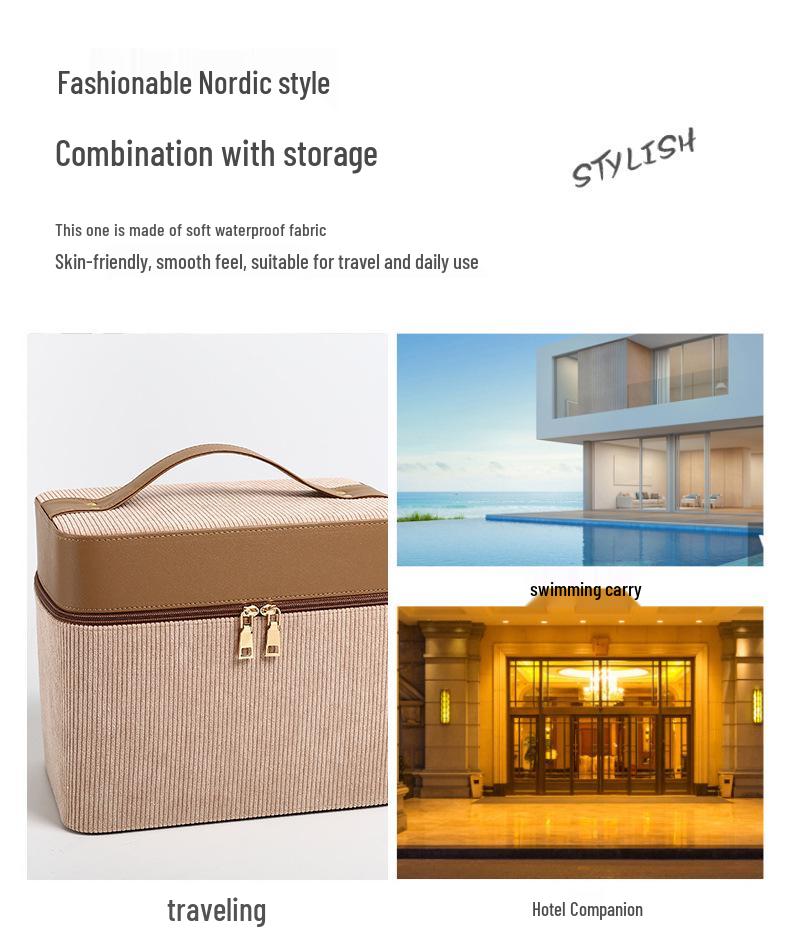 Large Capacity Minimalist Makeup and Toiletry Case for Professional Artists