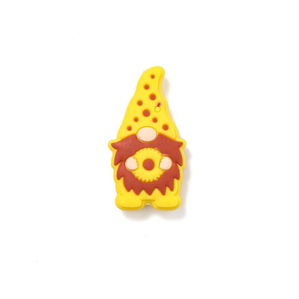 

10Pcs Cartoon Dwarf Shape Baby Silicone Teether Beads BPA Free Food Grade Newborn Chewing Pacifier Chain Accessories Tooth Toys