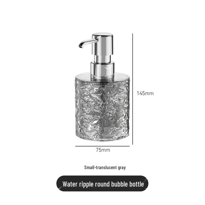 Luxury Water Ripple Dispenser Set: Travel Bottles for Hand Soap, Shampoo, and Shower Gel.