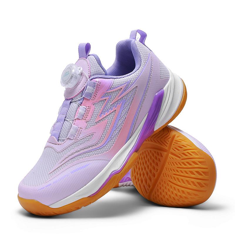 

Badminton shoes men s and women s breathable non-slip rotary buckle sports shoes lightweight shock absorption training shoes 33