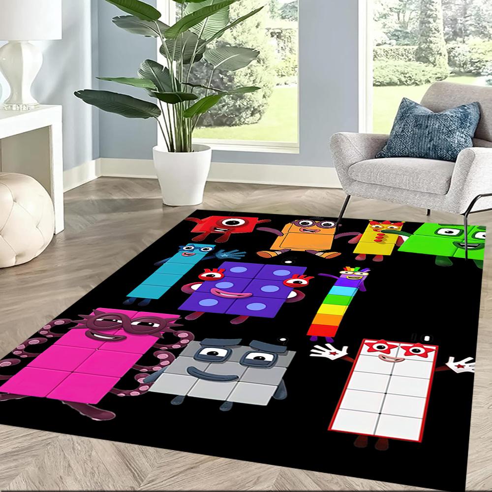 Numberblocks Fußmatte Büroteppich Perfekt für Flur Eingangsbereich Esszimmer Balkon Rutschfeste Matte Büro Heimdekor Perfektes Geschenk für Freunde Familie