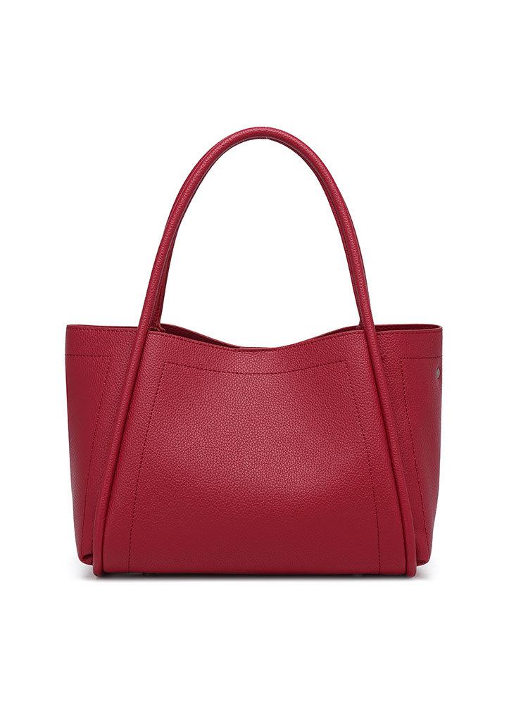 Women's High-End Soft Leather Tote Bag - Large Capacity, Small Niche Design for Commuting