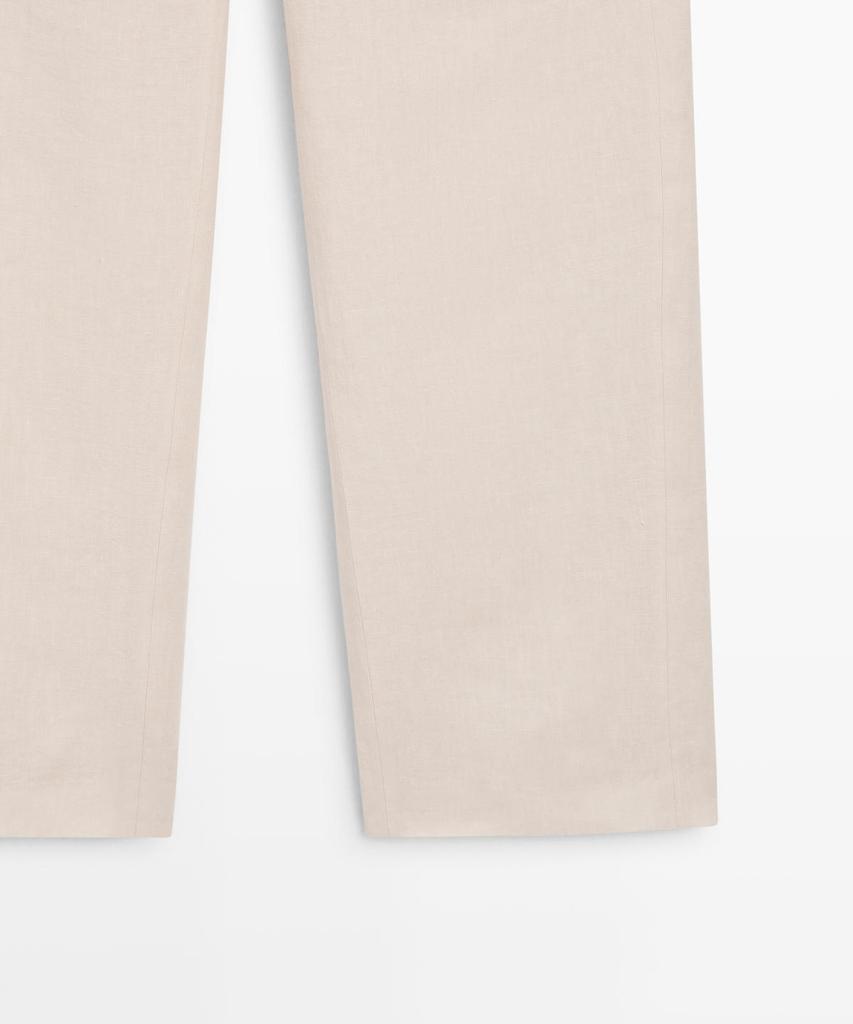 Masimodutti 100% Linen Relaxed Fit Pants
