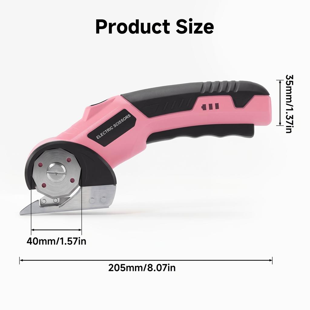 Radio Scissors, Portable USB-Rechargeable Handheld Electric Scissors, Ideal for Cutting Fabric, Cardboard Boxes, Trimming Carpets Office Kitchen Tools