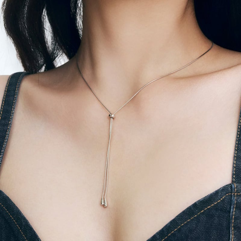 

Tirr Lirr Bloom Lilt Silver Necklace TNESVW06906M single type