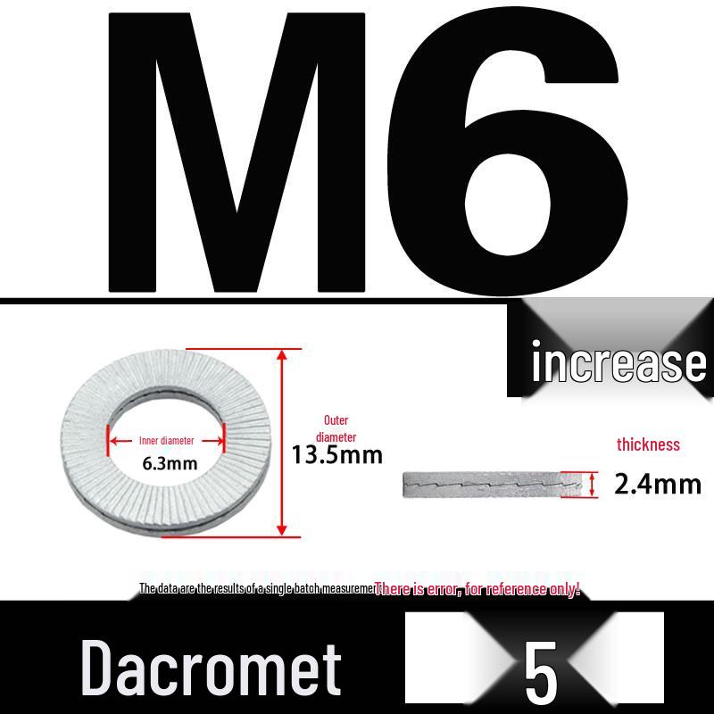 Double-Stacked Interlocking Toothed Anti-Slip Lock Washer 304 Stainless Steel DIN25201