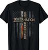 Eine Nation unter Gott US-Flagge 4. Juli Patriotisches christliches Shirt neu