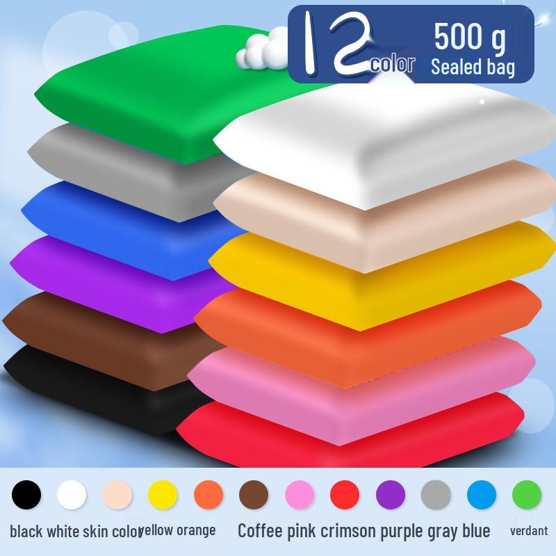 Buy 1 Get 1: 600g 24-Color Light Clay DIY Set for Students