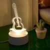 Einzigartiges 3D-Gitarren-LED-Nachtlicht - Geeignet für Schlafzimmer, Wohnzimmer, Büro - Geschenk für Musikliebhaber, Freunde und Familie