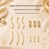 18k Gold-Plated Copper Carved Tube Beads for Bracelets, Necklaces, DIY Jewelry Making