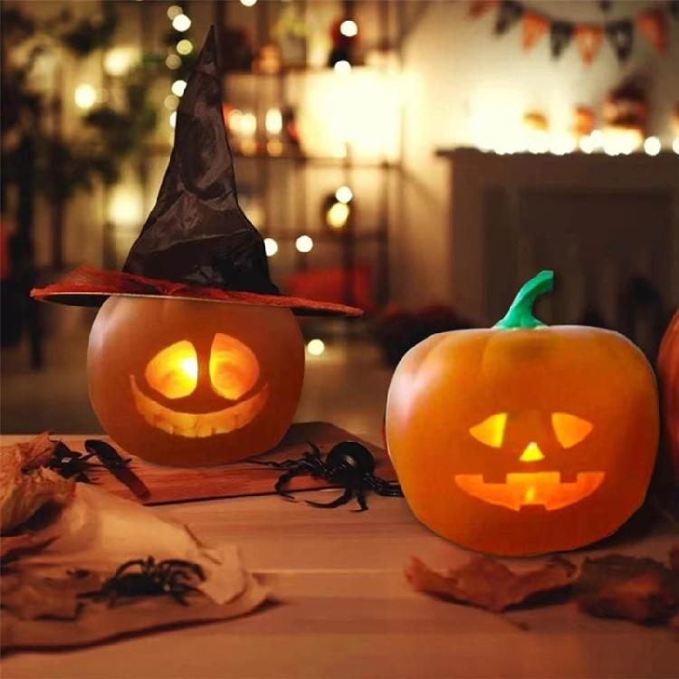 Halloween Voice Activated Pumpkin Light With USB Power Option And Scene