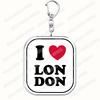 Amo Londra Regno Unito Portachiavi Accessori Borsa UK Inghilterra Britannico Big Ben Portachiavi Gioielli Fan Amici Regali